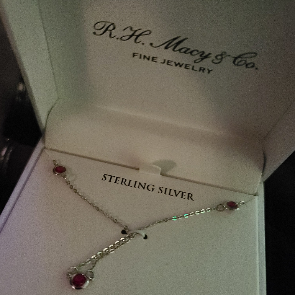Natural Ruby Ladder Necklace - Picture 3 of 3